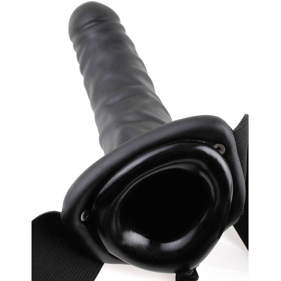 FETISH FANTASY SERIES - 19 CM STRAP-ON CAVO VIBRANTE NERO Fetish Fantasy Series