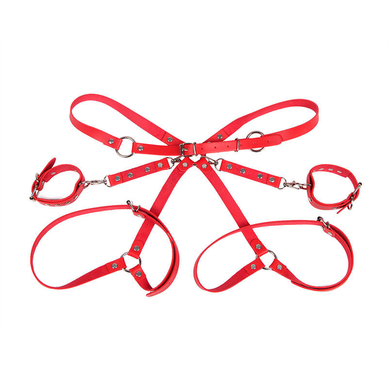 SUBBLIME - 953706 MANETTE CON CINTURA BONDAGE ROSSO TAGLIA UNICA Subblime Fetish