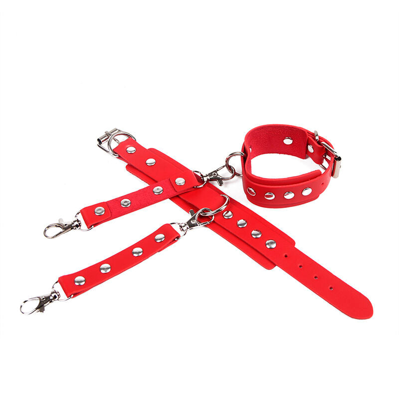 SUBBLIME - 953706 MANETTE CON CINTURA BONDAGE ROSSO TAGLIA UNICA Subblime Fetish