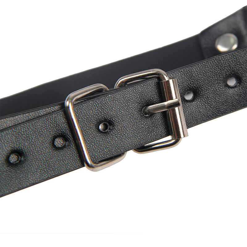 SUBBLIME - 953720 BONDAGE LEATHER STRAP BREATH CLAMPS NERO TAGLIA UNICA Subblime Fetish