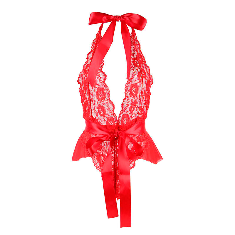 SUBBLIME - 953980 BODY SEXY CON VOLANT + CINTURA ROSSO L/XL Subblime Bodies