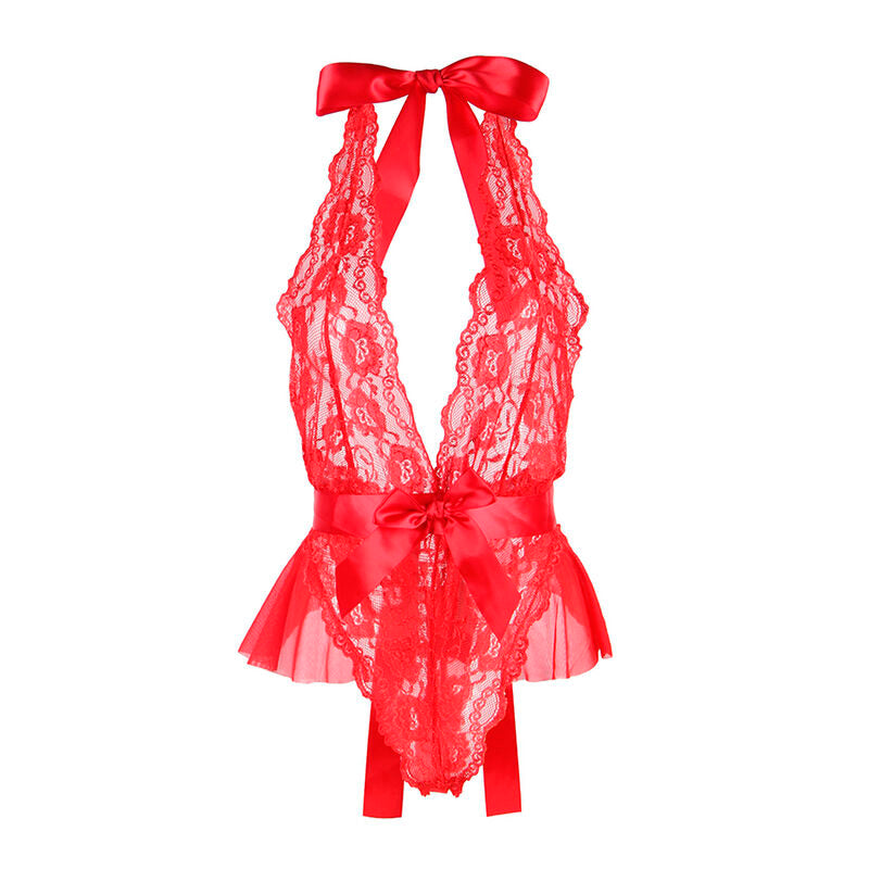 SUBBLIME - 953980 BODY SEXY CON VOLANT + CINTURA ROSSO L/XL Subblime Bodies