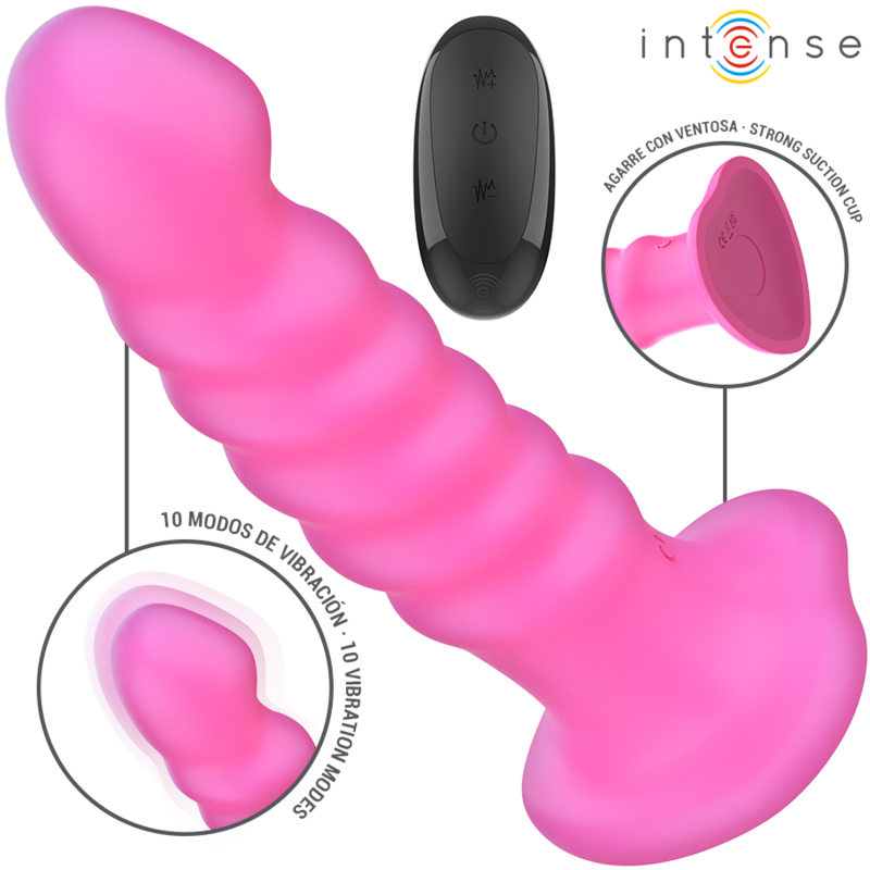 INTENSE - VIBRATORE CINDY TAGLIA L DESIGN A SPIRALE 10 VIBRAZIONI ROSA TELECOMANDO Intense Fun
