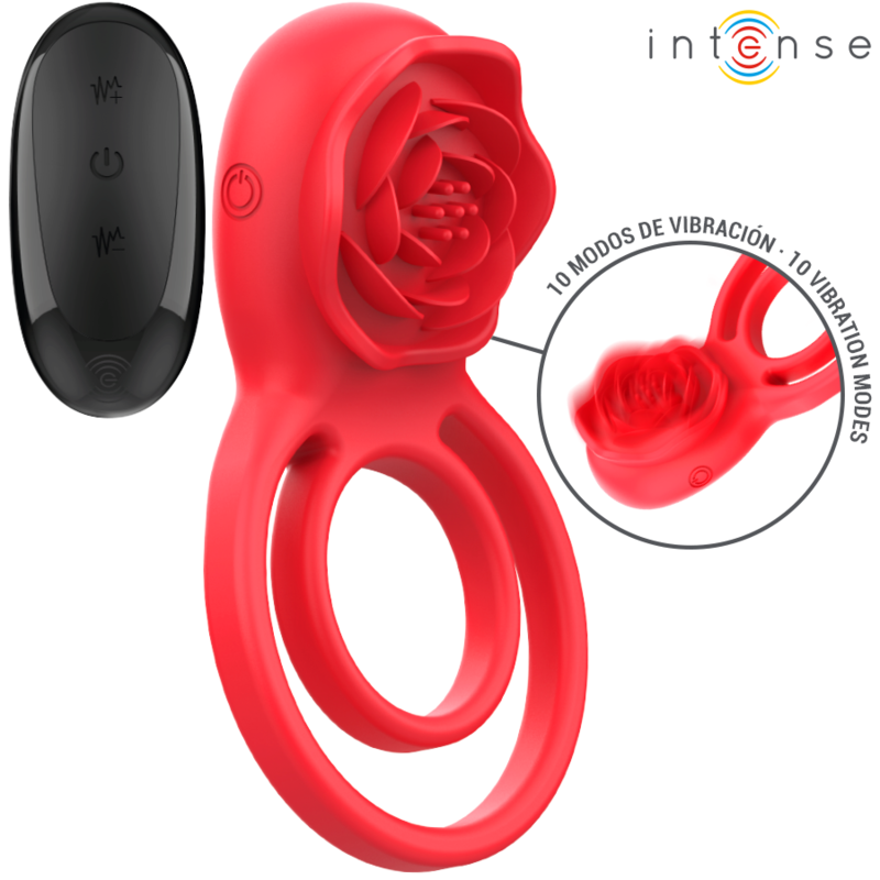 INTENSE - GAIL STIMOLATORE ROSE 10 VIBRAZIONI ROSSO TELECOMANDO Intense Fun