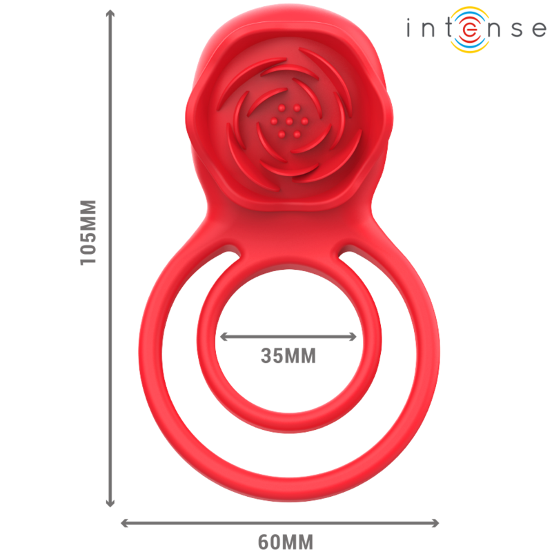 INTENSE - GAIL STIMOLATORE ROSE 10 VIBRAZIONI ROSSO TELECOMANDO Intense Fun