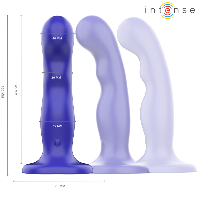 INTENSE - VIBRATORE SHORTY CON VENTOSA TELECOMANDO BLU Intense Fun