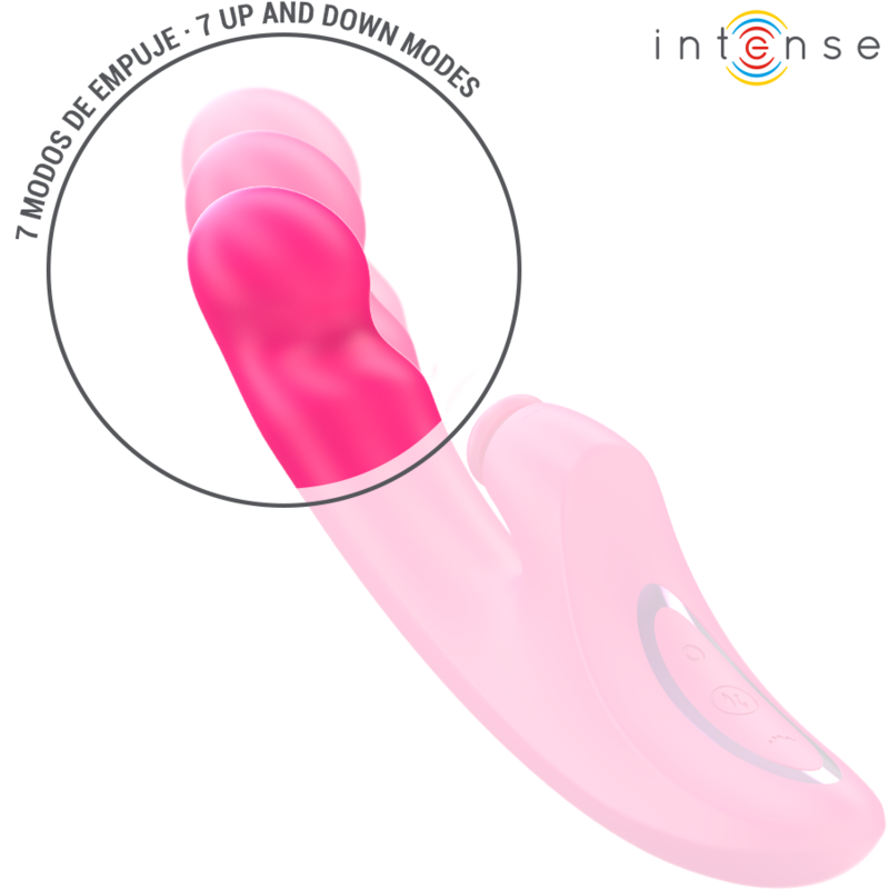 INTENSE - VIBRATORE EMI 13,5 CM MULTIFUNZIONE 3 IN 1 10 VIBRAZIONI ROSA Intense Fun