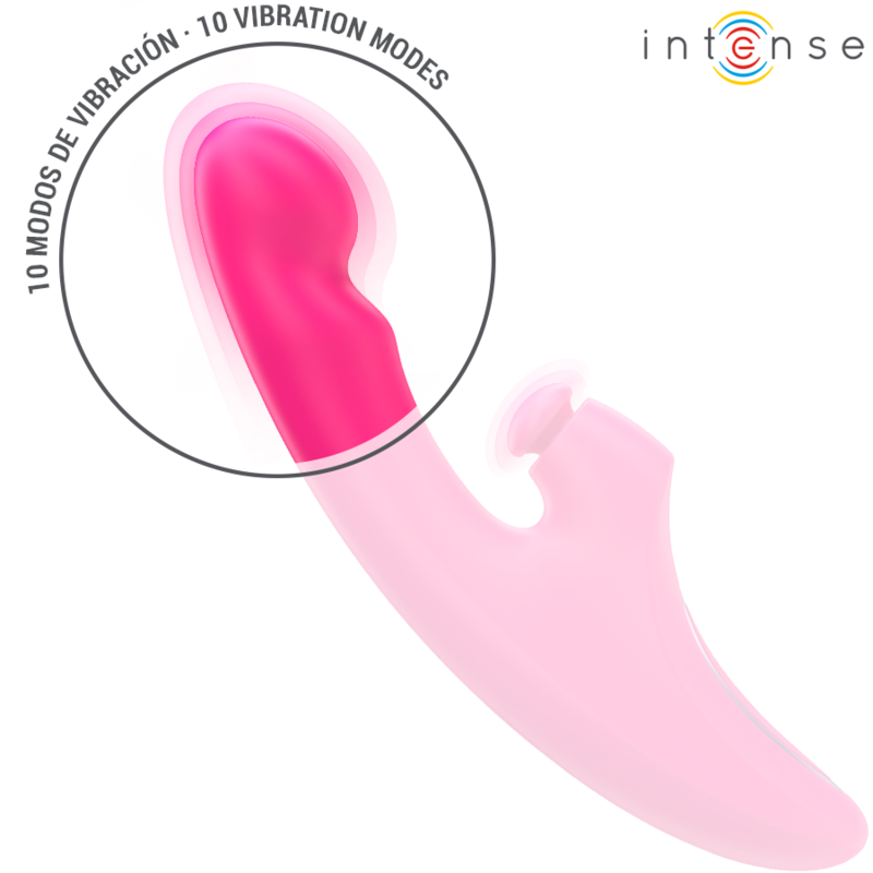 INTENSE - VIBRATORE EMI 13,5 CM MULTIFUNZIONE 3 IN 1 10 VIBRAZIONI ROSA Intense Fun