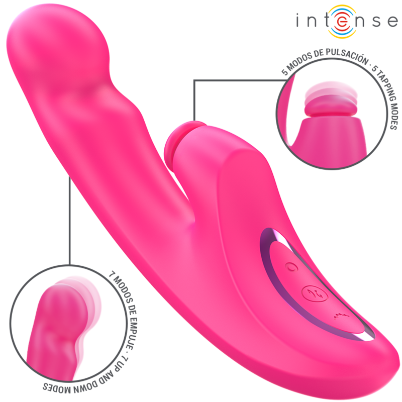 INTENSE - VIBRATORE EMI 13,5 CM MULTIFUNZIONE 3 IN 1 10 VIBRAZIONI ROSA Intense Fun