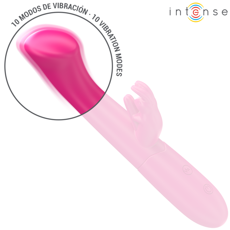INTENSE - JULIETA VIBRATORE CONIGLIO 18,6 CM 10 VIBRAZIONI ROSA Intense Fun