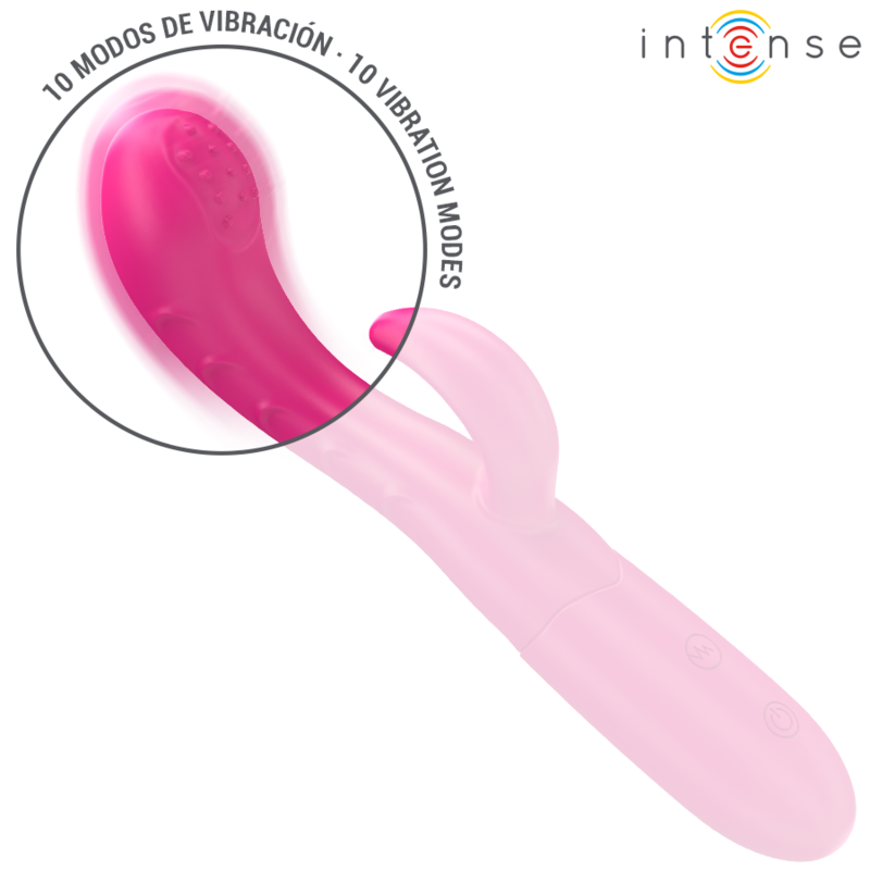 INTENSE - VIBRATORE AMARA CON LINGUA STIMOLANTE 10 VIBRAZIONI ROSA Intense Fun