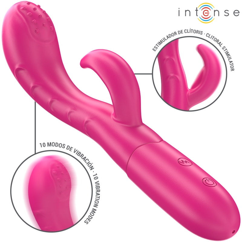 INTENSE - VIBRATORE AMARA CON LINGUA STIMOLANTE 10 VIBRAZIONI ROSA Intense Fun