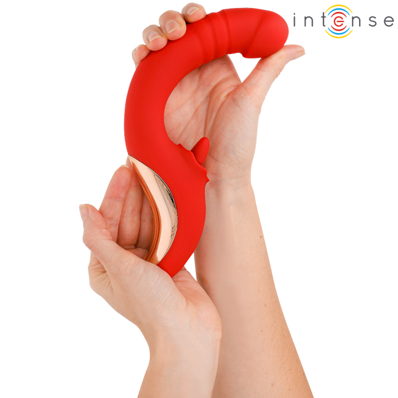 INTENSE - PAULINA VIBRATORE E STIMOLATORE A FORMA DI U ROSSO Intense Fun