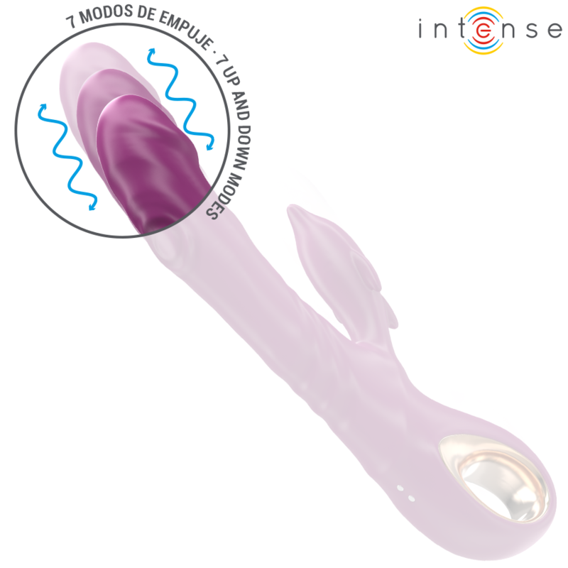 INTENSE - VIBRATORE MULTIFUNZIONE HALLE CON LINGUA STIMOLANTE A DELFINO VIOLA Intense Fun