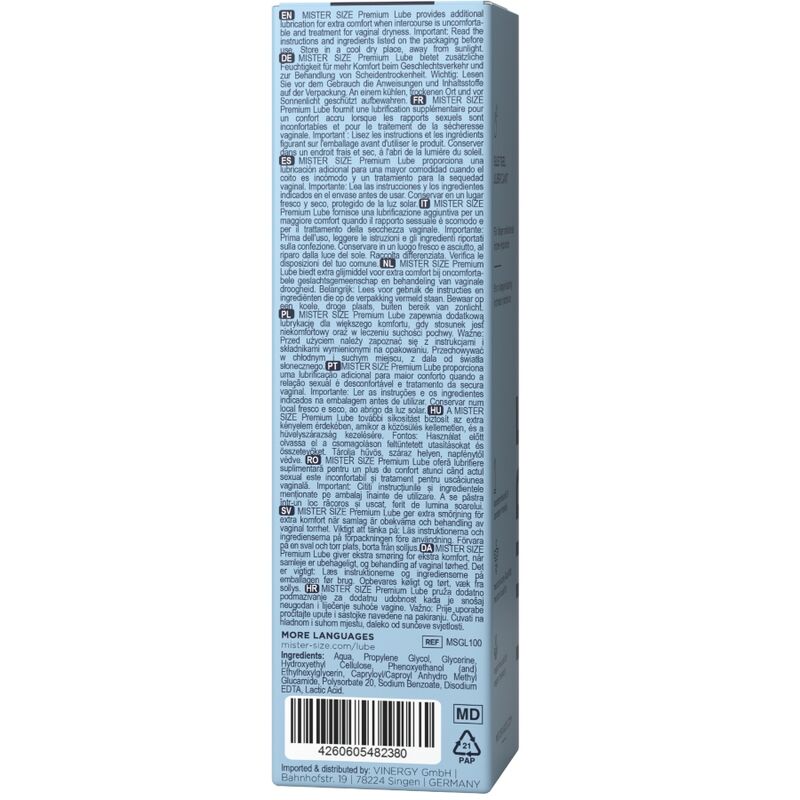 MISTER SIZE - LUBRIFICANTE PREMIUM 100 ML Mister Size