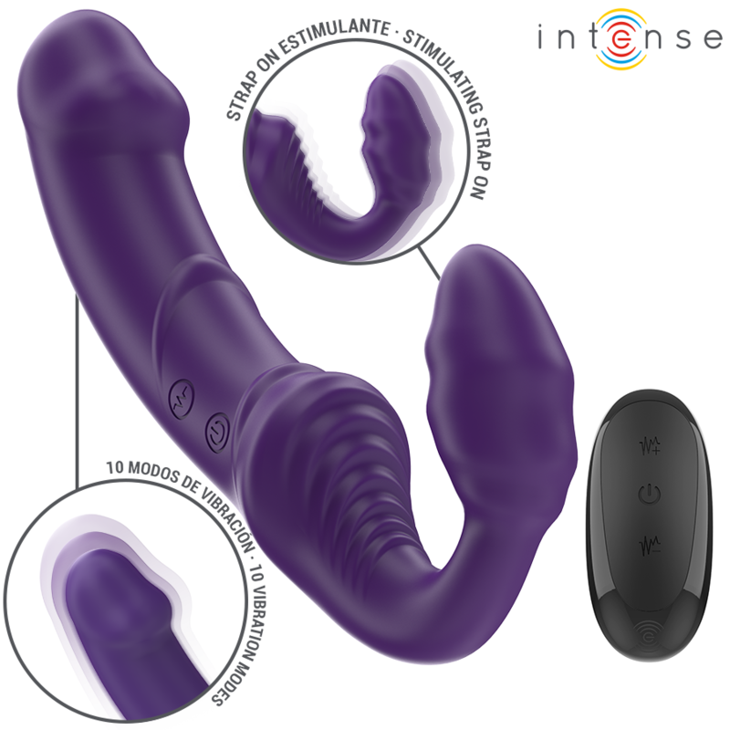 INTENSE - JILL DOPPIO VIBRATORE 20 CM VIOLA TELECOMANDO Intense Fun