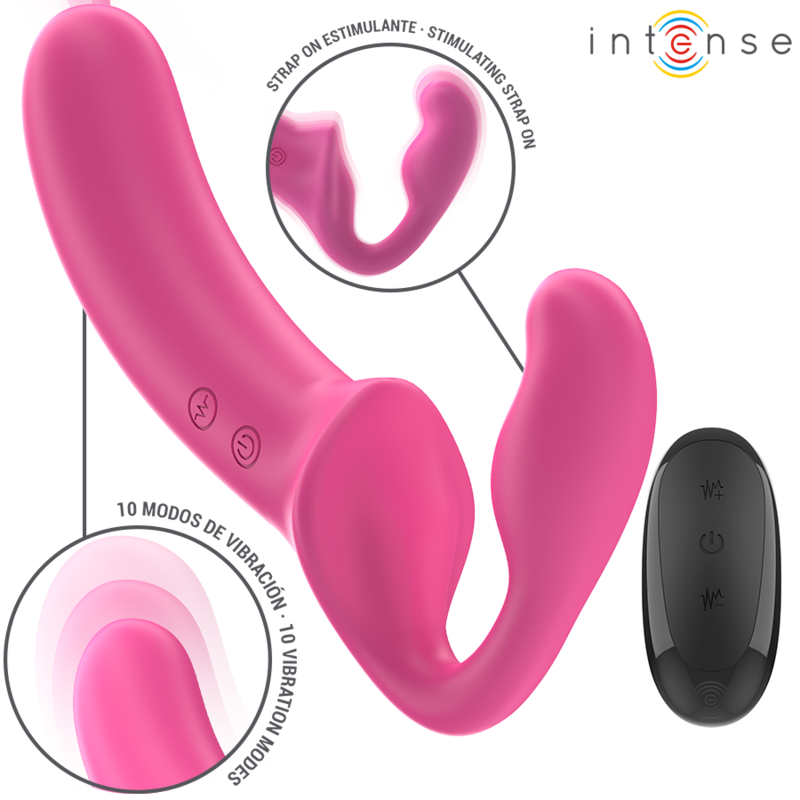 INTENSE - AMY DOPPIO VIBRATORE 20 CM ROSA TELECOMANDO Intense Fun