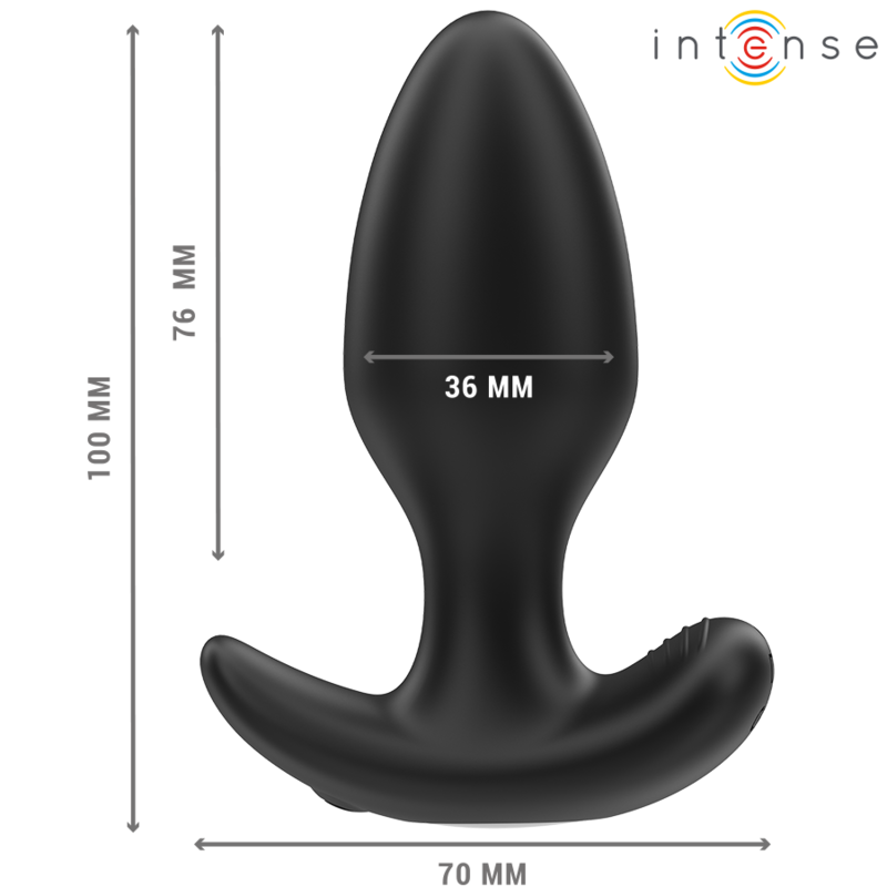 INTENSE - JOEY ANAL PLUG 10 VIBRAZIONI NERO TELECOMANDO Intense Anal Toys