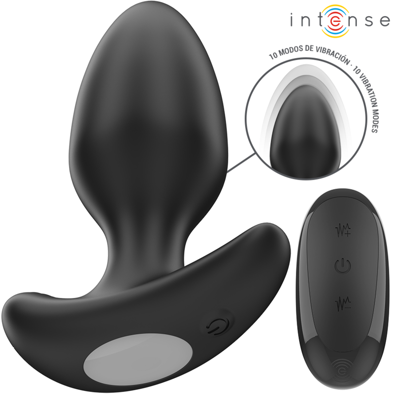 INTENSE - JOEY ANAL PLUG 10 VIBRAZIONI NERO TELECOMANDO Intense Anal Toys