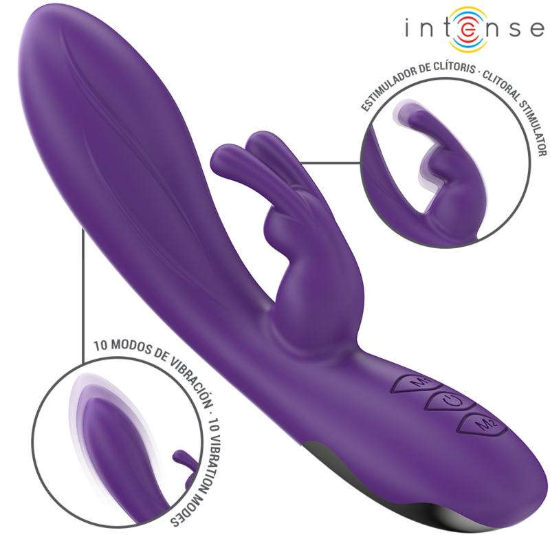 INTENSE - VIBRATORE RANDALL RABBIT 10 VIBRAZIONI VIOLA Intense Fun