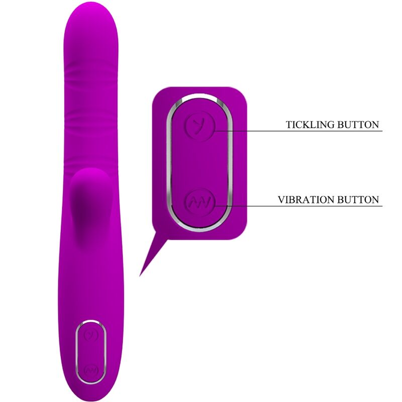 PRETTY LOVE - ANGELIQUE VIBRATORE MULTIFUNZIONE + STIMOLATORE CLITORIDE VIOLA Pretty Love