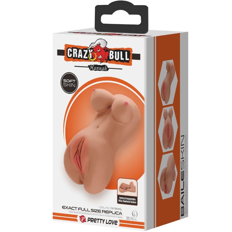 CRAZY BULL - HANNAH DOPPIO MASTURBATORE VAGINA E ANO REALISTICO MULATTO Crazy Bull
