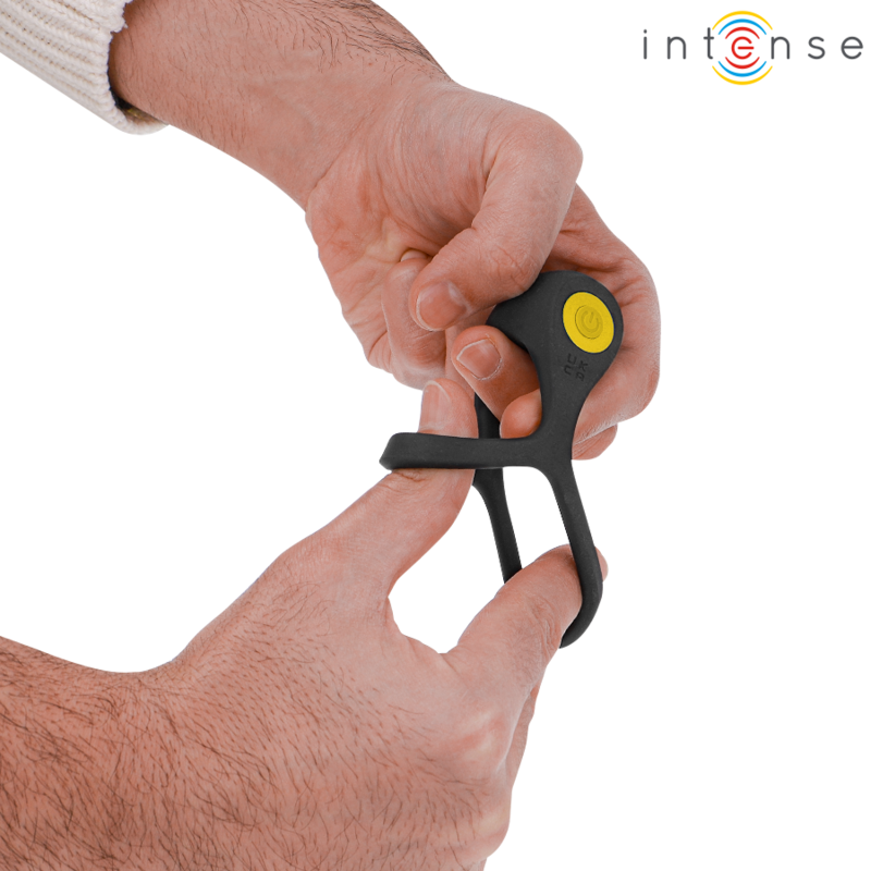 INTENSE - ALEX VIBRATORE DOPPIO ANELLO PER PENE 10 VIBRAZIONI NERO Intense Couples Toys
