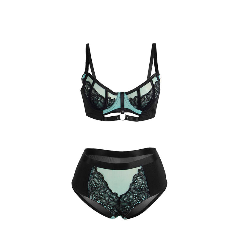 SUBBLIME - 955557 SET REGGISENO IN VERNICE VERDE CON CERNIERA S/M Subblime Sets