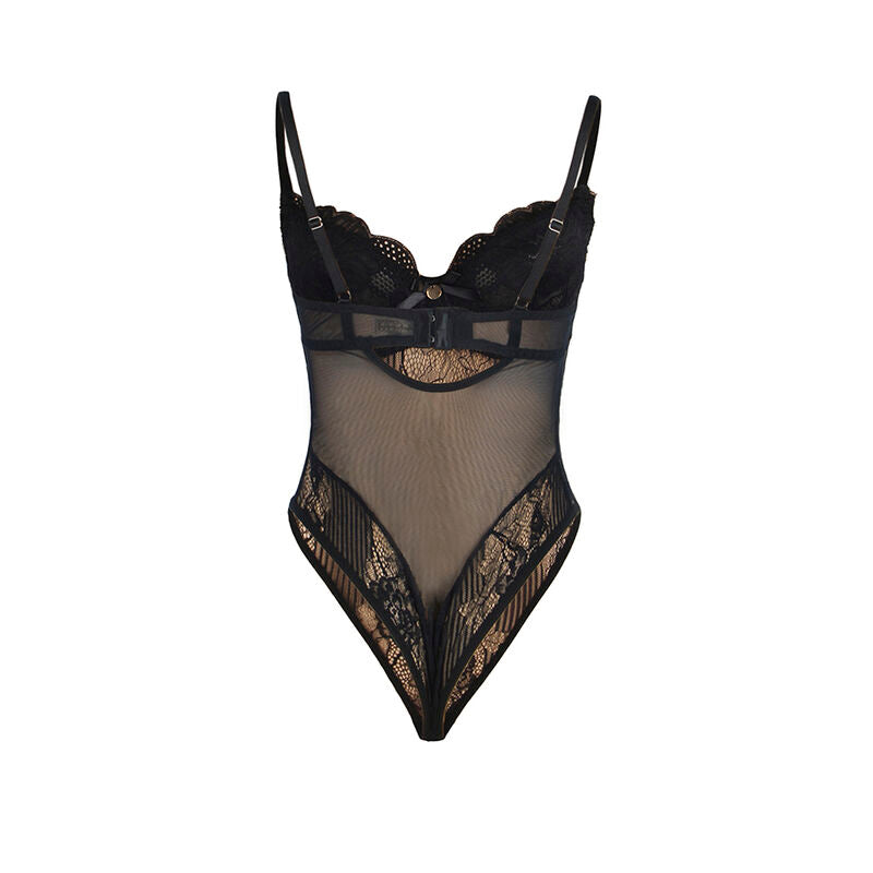 SUBBLIME - 955618 BODY IN PIZZO CON CHIUSURA INFERIORE NERO S/M Subblime Bodies