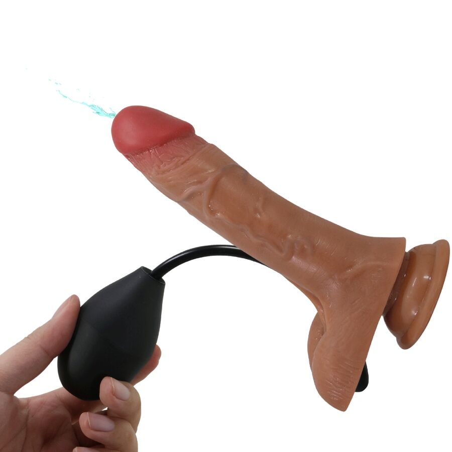 PRETTY LOVE - SLIP UNIVERSALE CON DILDO VIBRANTE E SQUIRTING 15,5 CM MULATO Pretty Love