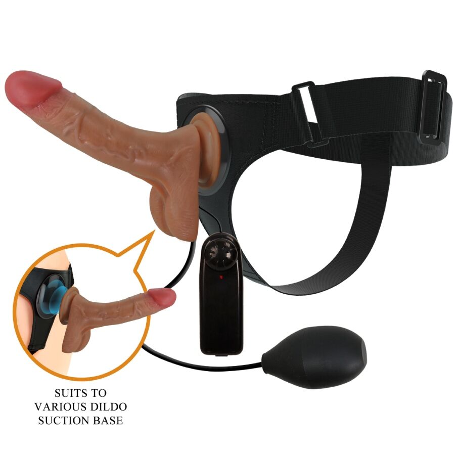 PRETTY LOVE - SLIP UNIVERSALE CON DILDO VIBRANTE E SQUIRTING 15,5 CM MULATO Pretty Love