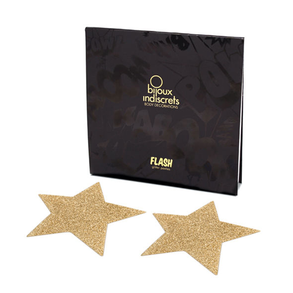 BIJOUX - INDISCRETS COPRI CAPEZZOLI FLASH GOLDEN STAR Bijoux Flash Collection