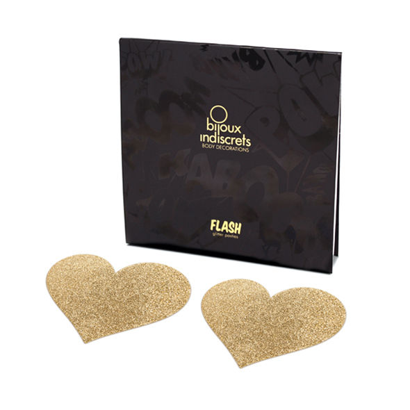 BIJOUX - INDISCRETS COPRI CAPEZZOLI FLASH CUORE DORATO Bijoux Flash Collection