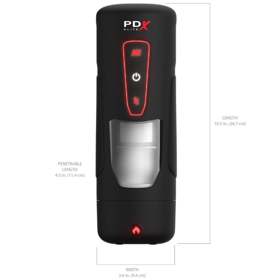 PDX ELITE - MASTURBATORE AUTOMATICO MILK ME HOTTER CON VIBRAZIONE A SPINTA E EFFETTO CALORE Pdx Elite