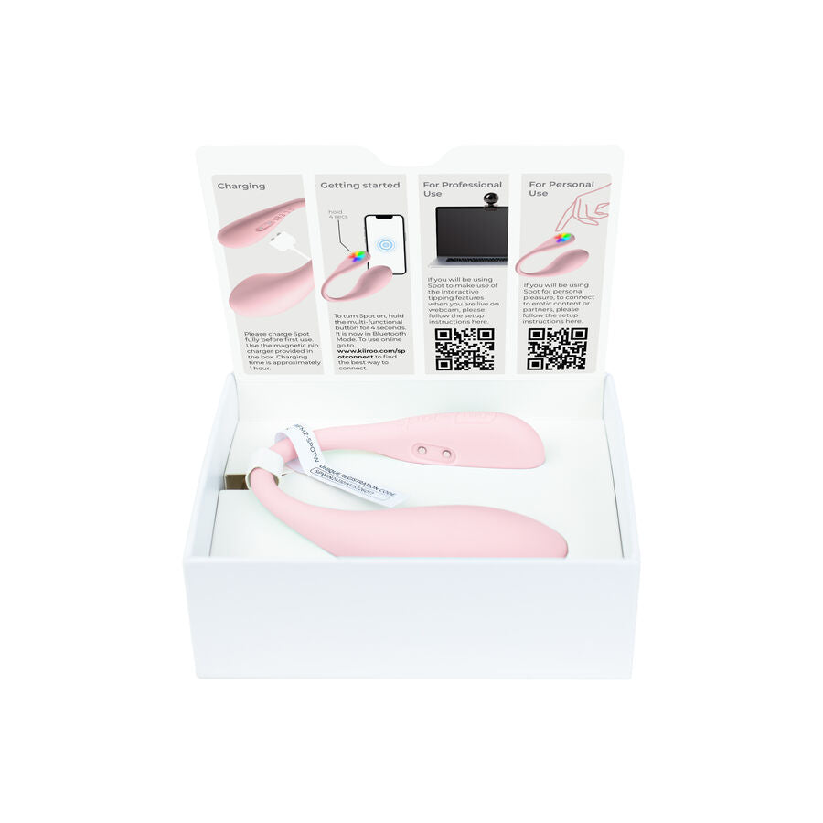 KIIROO - SPOT KISS ME VIBRATORE A FORMA DI U ROSA Kiiroo