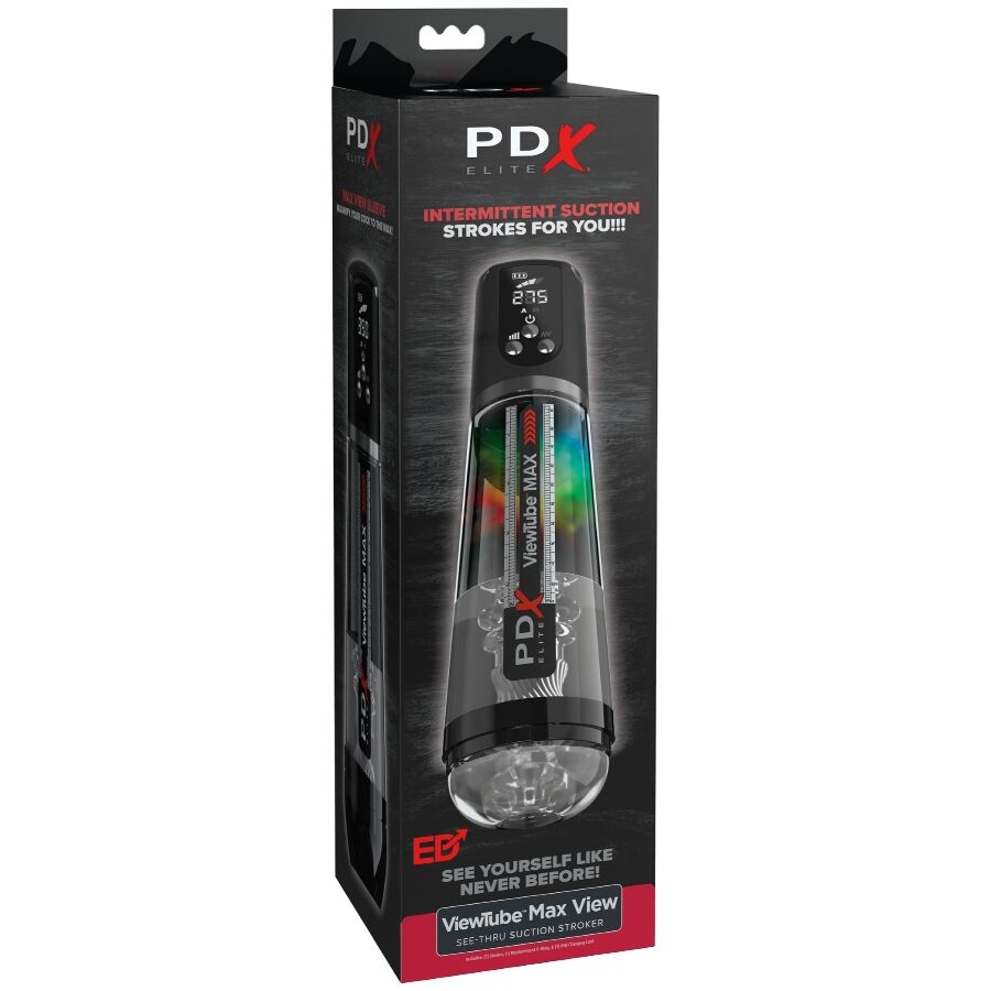 PDX ELITE - VIEWTUBE MAX VIEW MASTURBATORE AUTOMATICO CON ASPIRAZIONE TRASPARENTE Pdx Elite