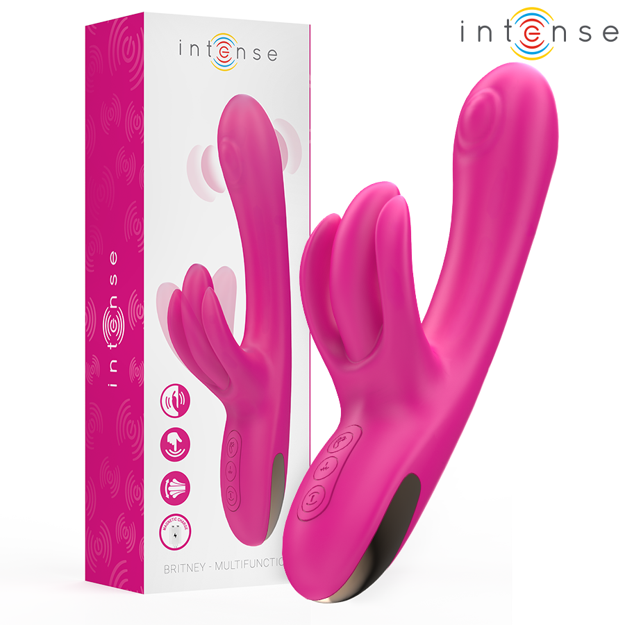 INTENSE - VIBRATORE MULTIFUNZIONE CONIGLIO BRITNEY 23 CM ROSA Intense Fun