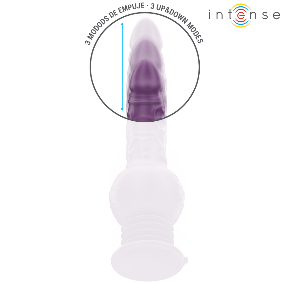 INTENSE - VIBRATORE MULTIFUNZIONE TATUM CON VIBRAZIONE SU E GI 24 CM VIOLA Intense Fun