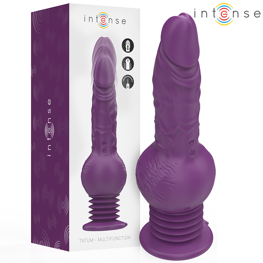 INTENSE - VIBRATORE MULTIFUNZIONE TATUM CON VIBRAZIONE SU E GI 24 CM VIOLA Intense Fun