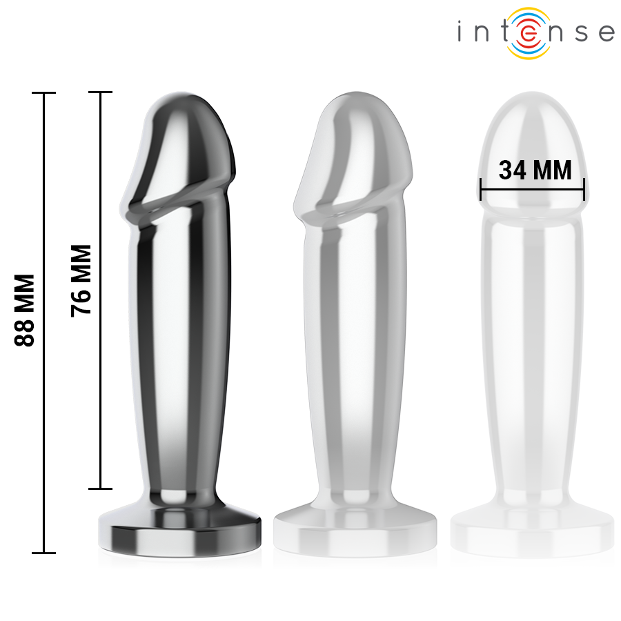 INTENSE - ANAL PLUG 10 VIBRAZIONI DILDO METALLO CON TELECOMANDO S Intense Anal Toys