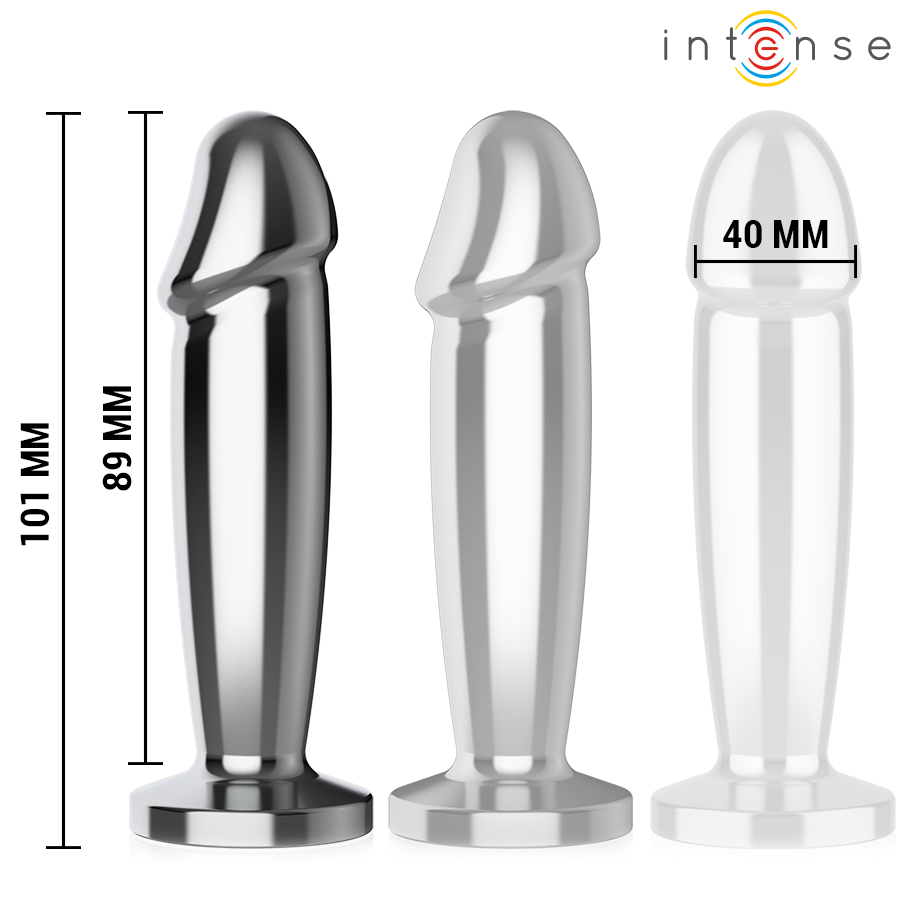 INTENSE - ANAL PLUG 10 VIBRAZIONI DILDO METALLO CON TELECOMANDO M Intense Anal Toys