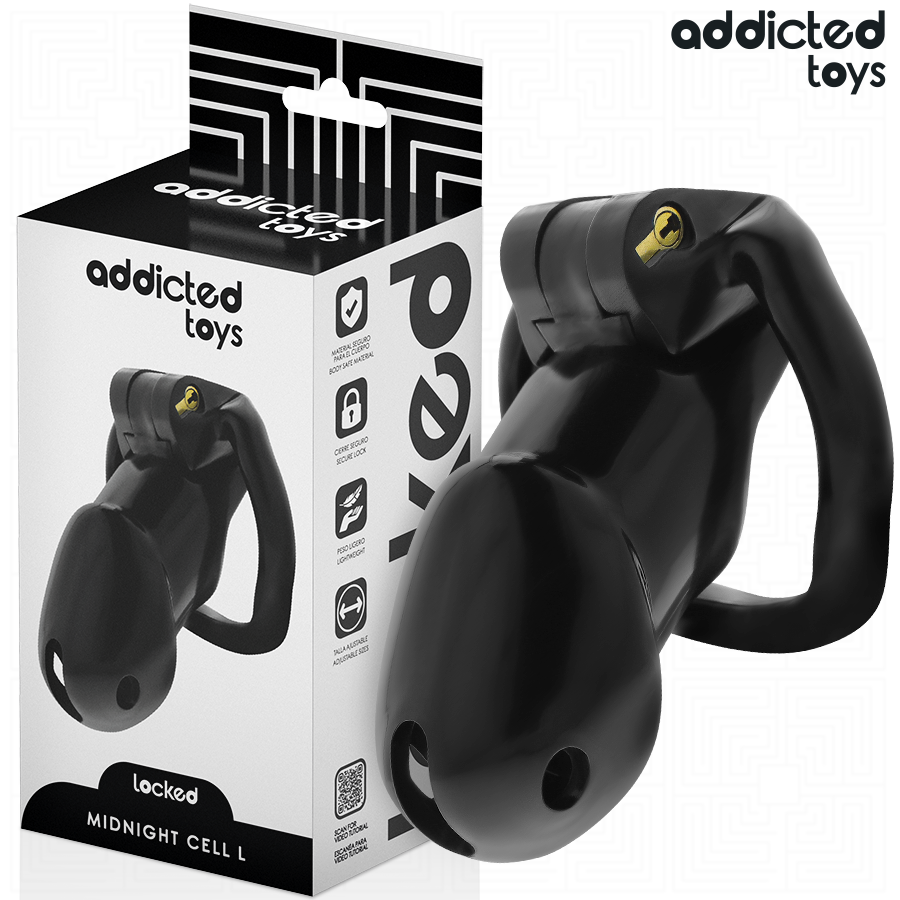 ADDICTED TOYS LOCKED - MINDNIGHT CELL GABBIA PER PENE TAGLIA L Addicted Toys Locked