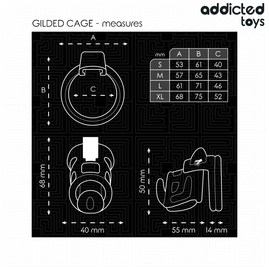 ADDICTED TOYS LOCKED - GABBIA PER PENE GILDEN CAGE 8,5 CM Addicted Toys Locked
