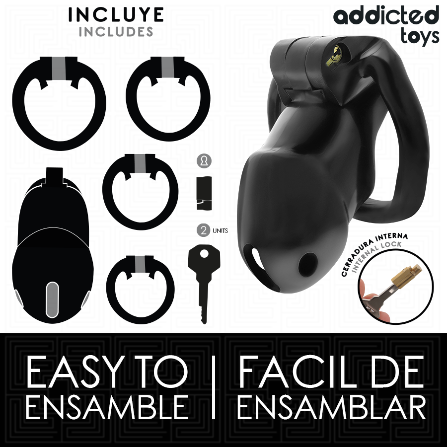ADDICTED TOYS LOCKED - MINDNIGHT CELL GABBIA PER PENE TAGLIA M Addicted Toys Locked