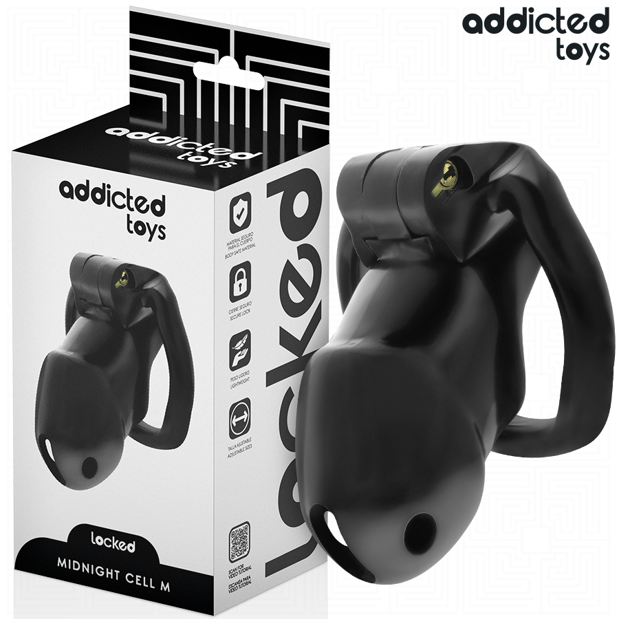 ADDICTED TOYS LOCKED - MINDNIGHT CELL GABBIA PER PENE TAGLIA M Addicted Toys Locked