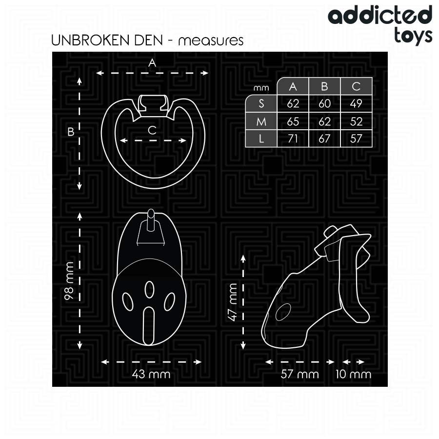ADDICTED TOYS LOCKED - GABBIA PER PENE DEN NON ROTTURA 9,8 CM Addicted Toys Locked