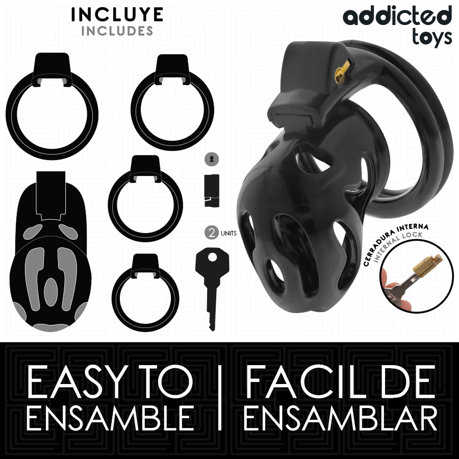 ADDICTED TOYS LOCKED - GABBIA PER PENE SIGILLATA CRYPT 8 CM Addicted Toys Locked