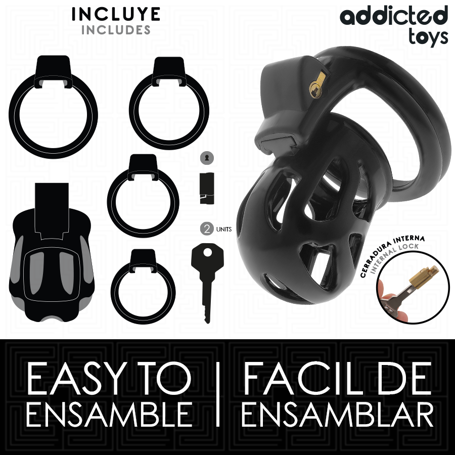 ADDICTED TOYS LOCKED - GABBIA PER PENE SILENZIOSA 7,5 CM Addicted Toys Locked