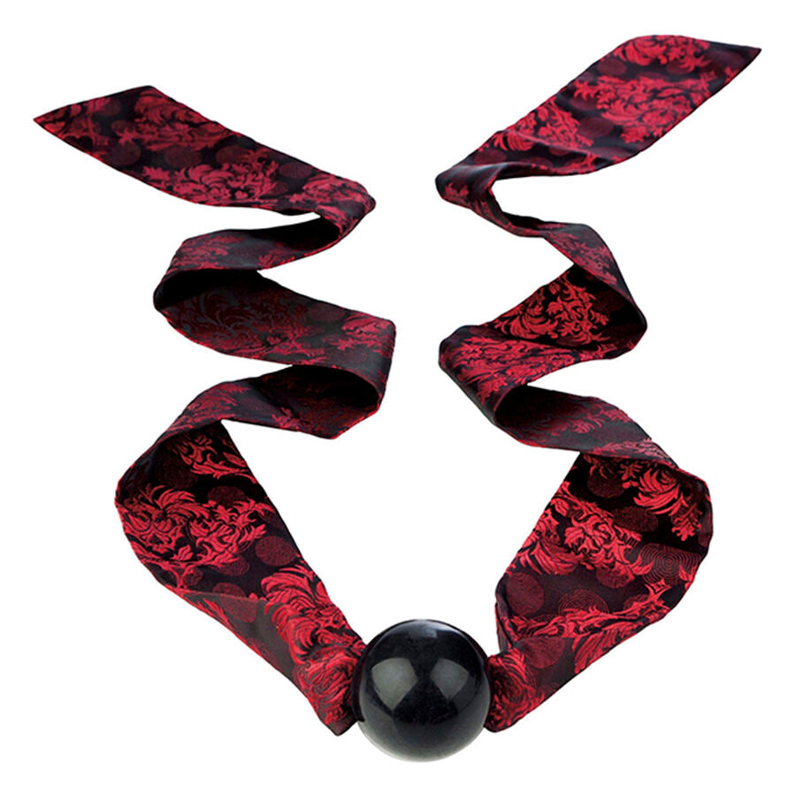 CALEXOTICS - SCANDAL BALL GAG CON FIOCCO NERO/ROSSO Calexotics
