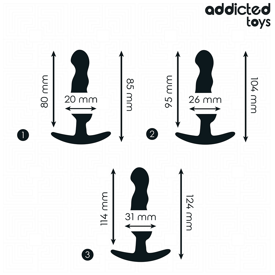 ADDICTED TOYS - SET DI 3 TAPPI ANALI MODELLO 1 Addicted Toys